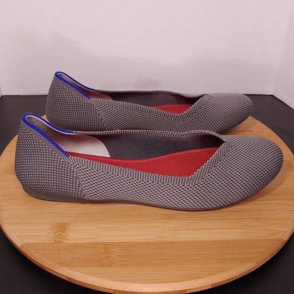 Rothy's Shoes - Rothy's The Flat Classic Round Toe Knit Ballet Flats Wmns 9 Charcoal Blue Halo